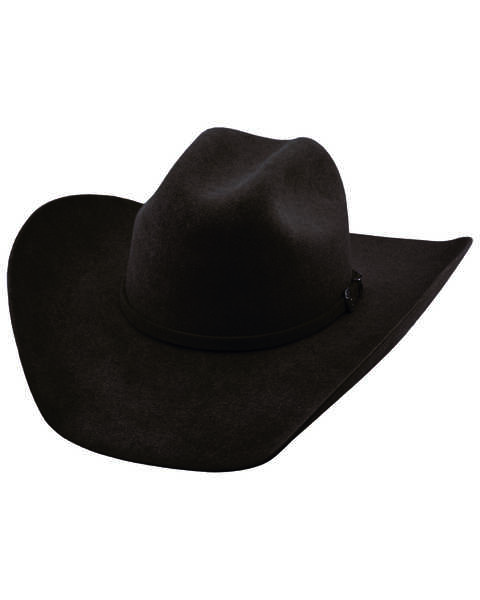 Image #1 - Justin Kermit 6X Felt Cowboy Hat , Black, hi-res