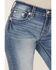 Image #4 - Miss Me Women's Dark Wash Mid Rise Dream Catcher Pocket Bootcut Stretch Denim Jeans, Dark Wash, hi-res