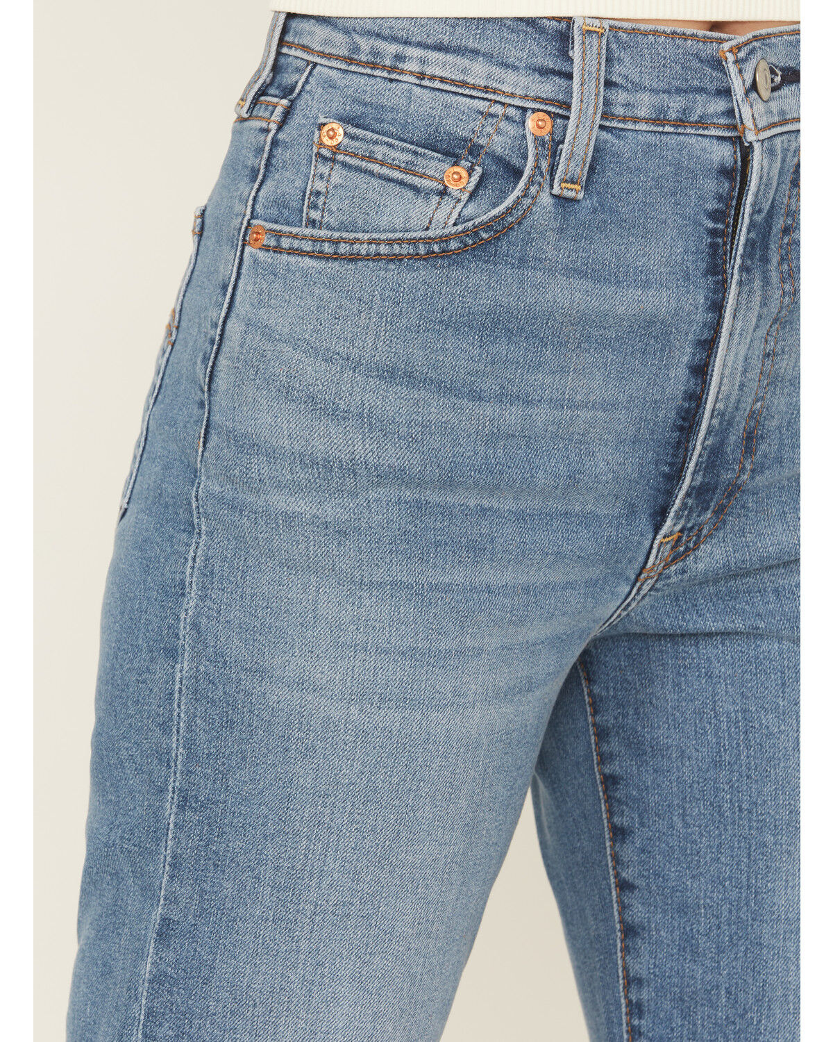 Image #2 - Levi's Women's So Nice Medium Wash Ribcage Stretch Denim Jeans, Dark Wash, hi-res