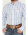Image #3 - Wrangler Men's Plaid Print Long Sleeve Button-Down Western Shirt, Blue, hi-res