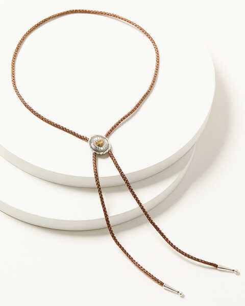 Shyanne Women's Heart Bolo Cord Necklace, Silver, hi-res