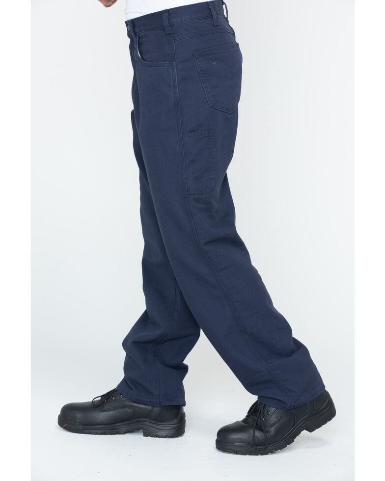 Carhartt Flame Resistant  Canvas Work Pants, Navy, hi-res