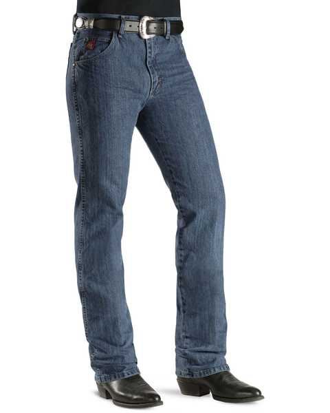 Image #2 - Wrangler Men's PBR Medium Wash High Rise Slim Jeans, Auth Stone, hi-res