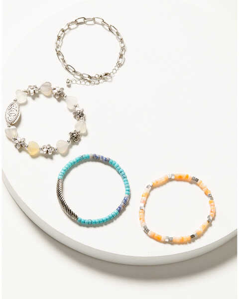 Shyanne Women's Multi Bead & Chain Bracelet Set - 4-piece , Multi, hi-res