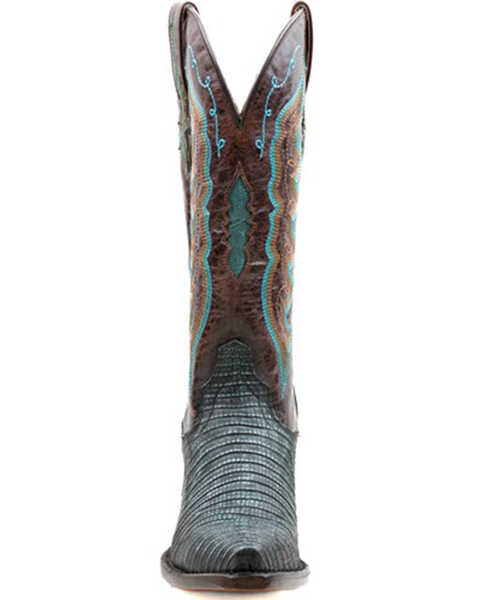 Image #4 - Dan Post Women's Rustic Exotic Lizard Western Boot - Snip Toe, Turquoise, hi-res