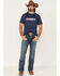 HOOey Men's Navy Patriot Logo Short Sleeve T-Shirt , Navy, hi-res
