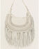Wonderwest Women's Gray Fringe Hobo Boho Handbag, Grey, hi-res