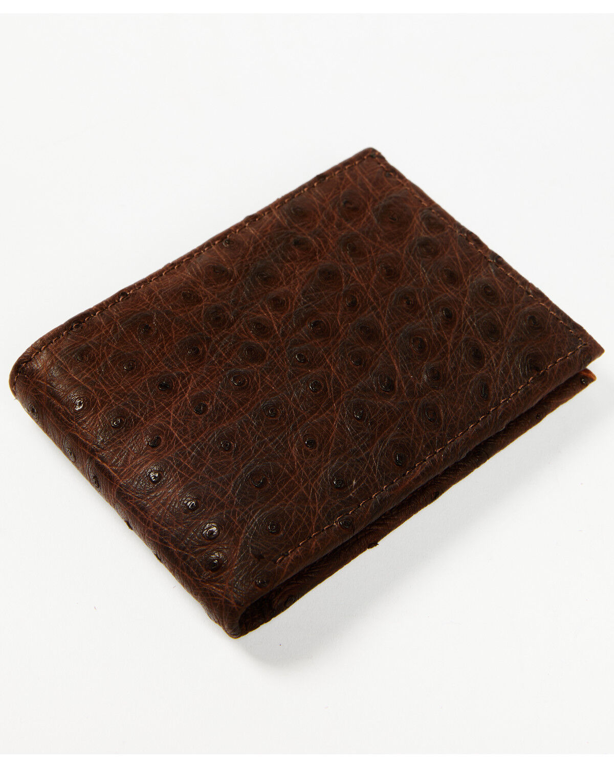 Image #1 - Cody James Men's Brown Exotic Ostrich Leather Bifold Wallet, Brown, hi-res