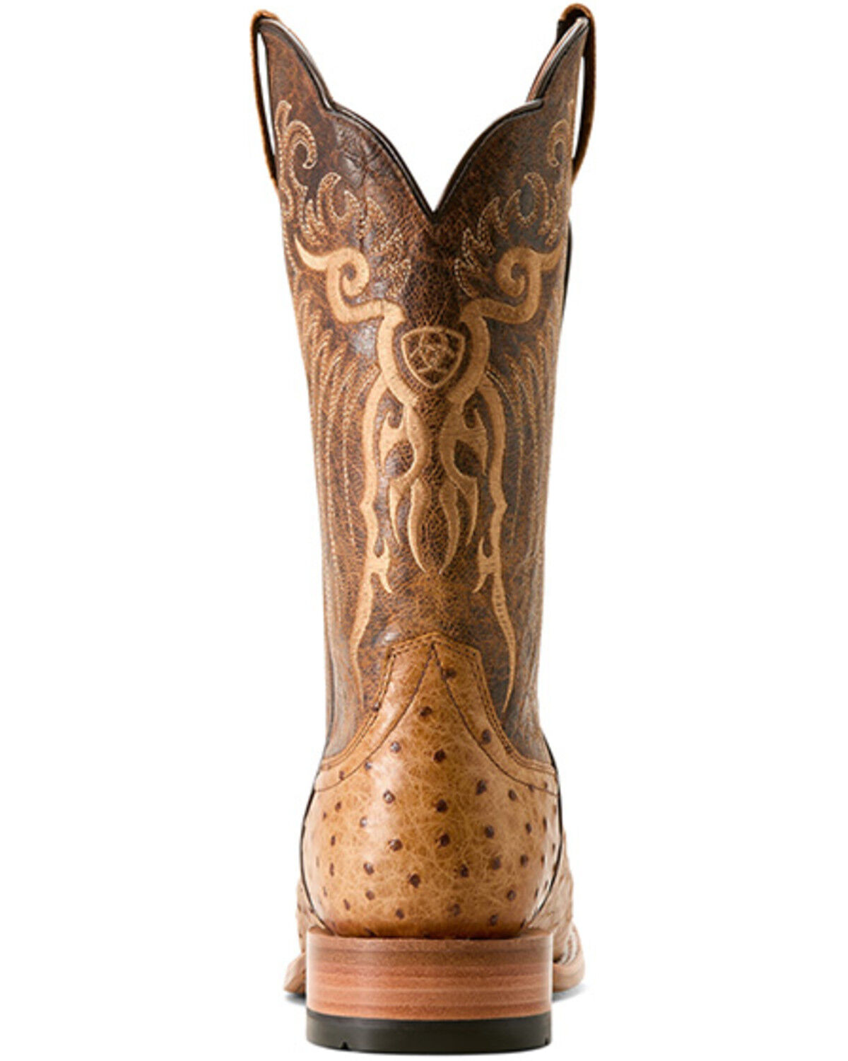 Image #3 - Ariat Men's Exotic Full Quill Ostrich Rio Western Boots - Broad Square Toe, Brown, hi-res