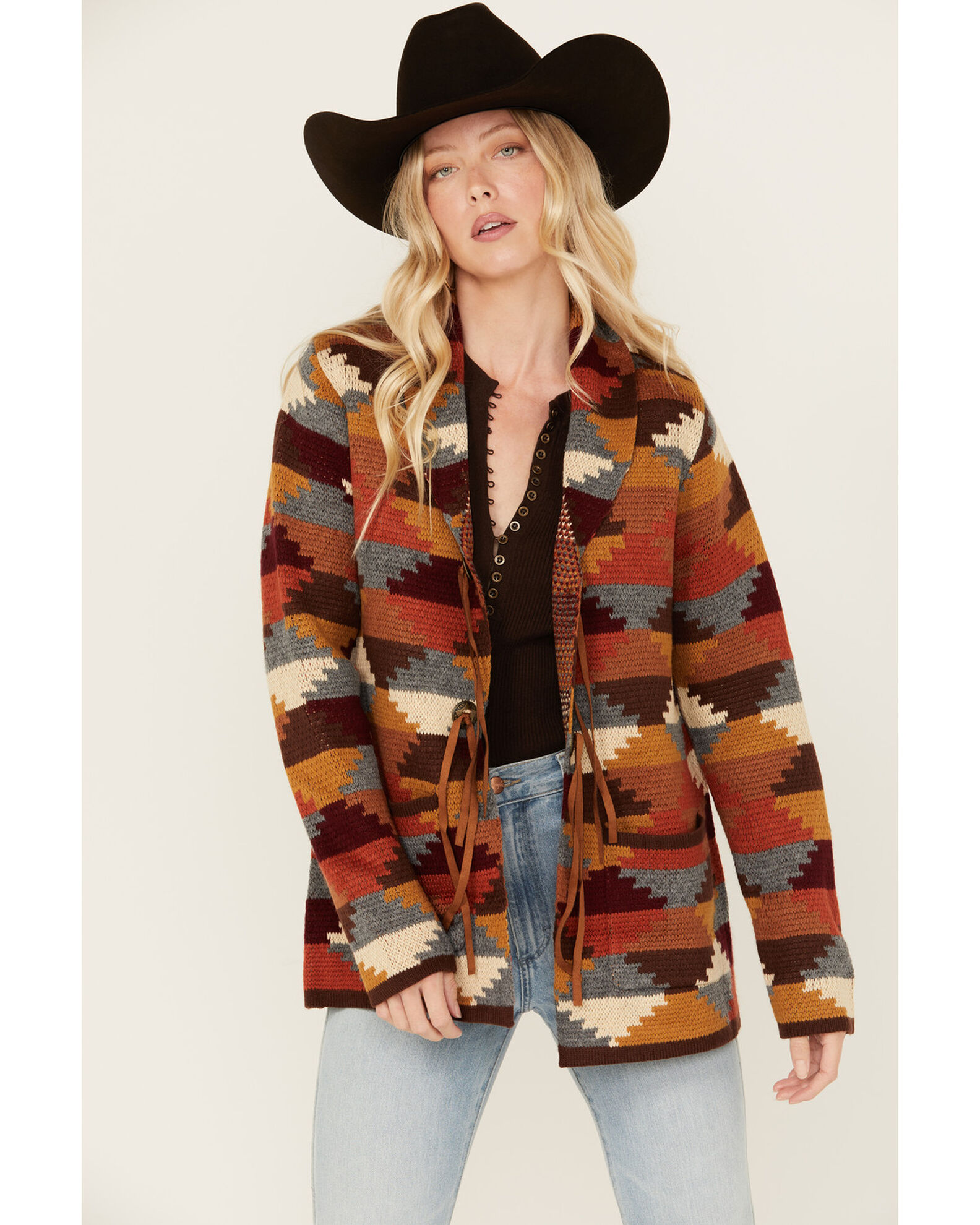 Southwest print cardigan sale