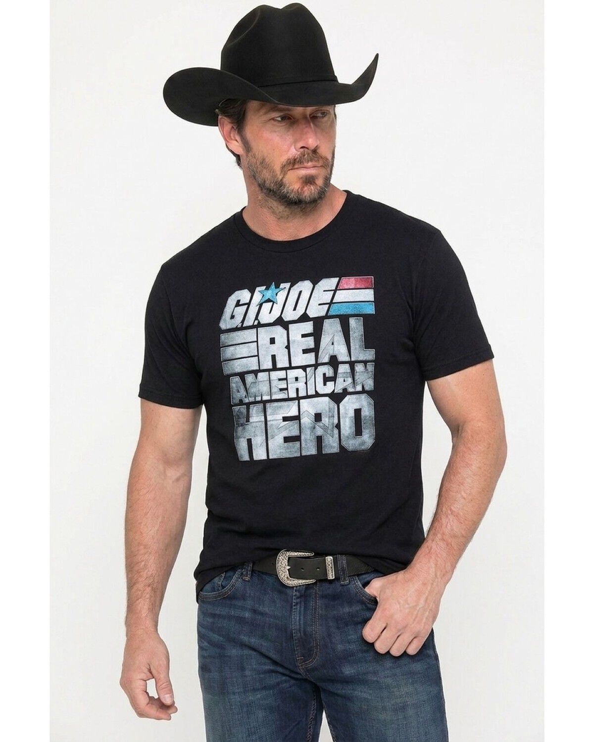 Americana Men's G.I. Joe American Hero Short Sleeve Graphic T-Shirt, Black, hi-res