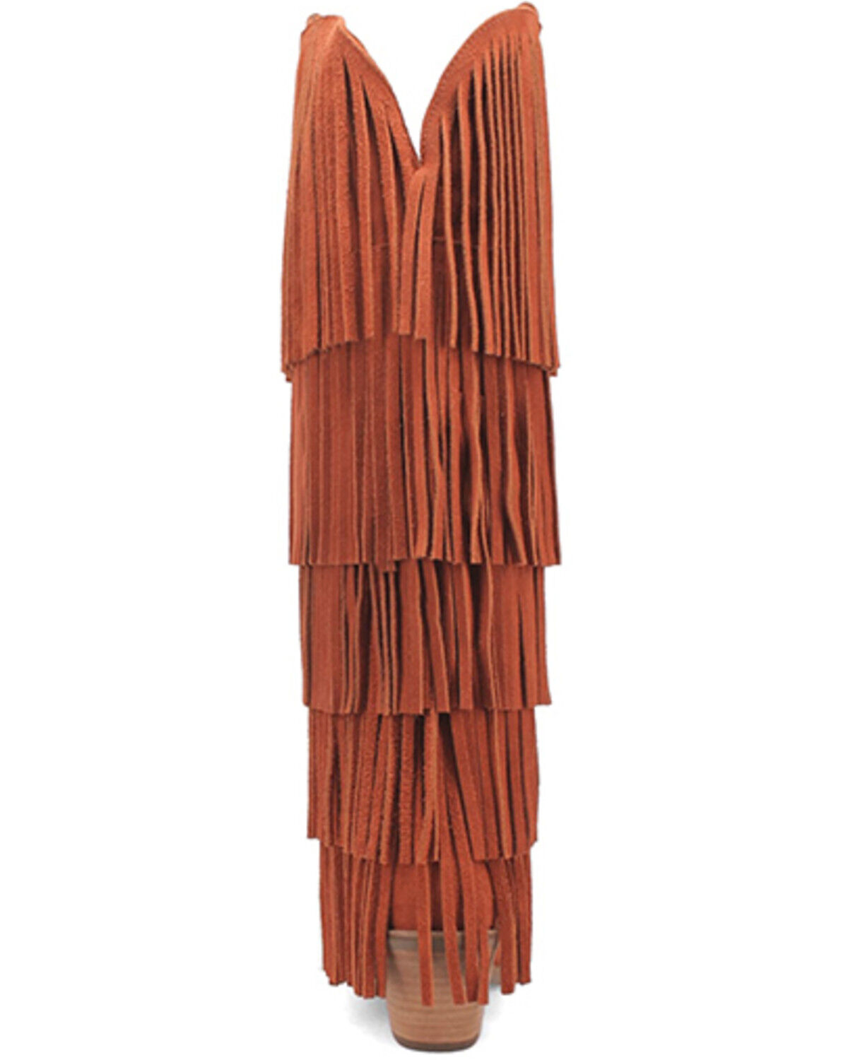 Image #5 - Dingo Women's Wild Child Suede Fringe Tall Western Boots - Snip Toe, Rust Copper, hi-res