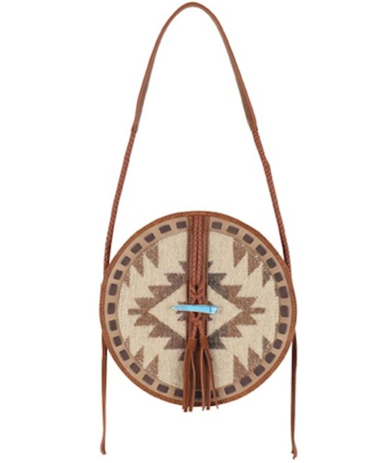 Image #1 - Justin Women's Southwestern Canteen Bag, Brown, hi-res