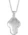 Montana Silversmiths Women's Cathedral Turquoise Silver Cross Necklace, Silver, hi-res