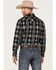 Image #4 - Rock & Roll Denim Men's Vertical Southwestern Print Long Sleeve Snap Western Shirt, Black, hi-res