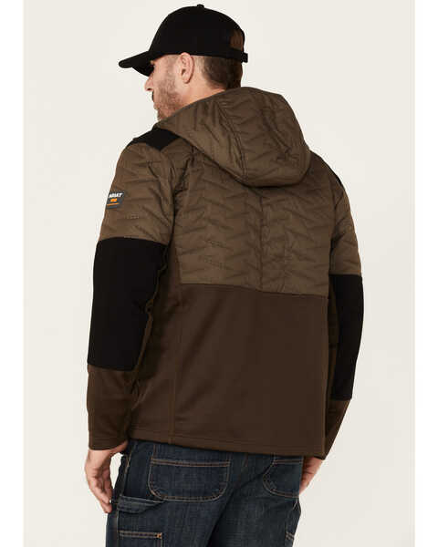 Image #4 - Ariat Men's Rebar Wren Cloud 9 Insulated Zip-Front Work Jacket , Brown, hi-res