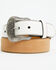 Image #2 - Wrangler Women's Two-Toned Boot Stitch Leather Belt, Brown, hi-res