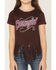 Image #3 - Cowgirl Hardware Girls' Cowgirl Fringe Short Sleeve Tee, Brown, hi-res