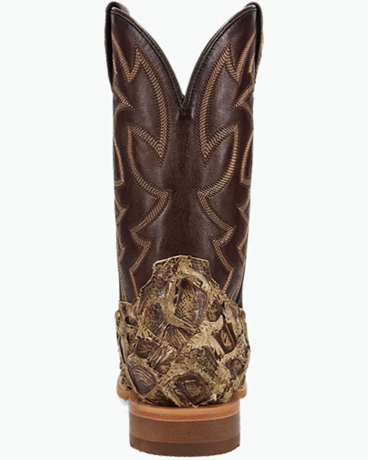 Image #5 - Dan Post Men's Exotic Pirarucu Western Boots - Broad Square Toe, Tan, hi-res
