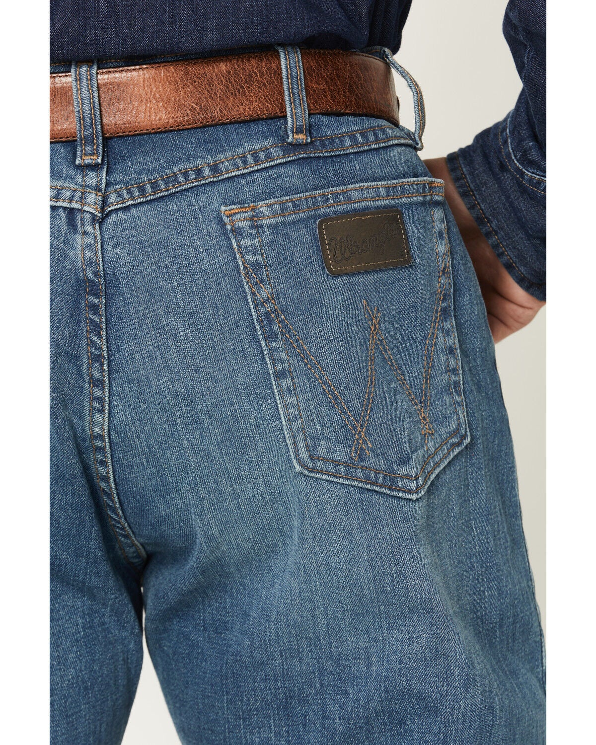 Image #4 - Wrangler X Cody Johnson 20X Medium Wash Relaxed Bootcut Stretch Denim Jeans - Tall, Medium Wash, hi-res