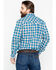 Wrangler 20X Men's Plaid Print Competition Advanced Comfort Long Sleeve Western Shirt , Brown/blue, hi-res