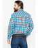 Wrangler 20X Men's Plaid Competition Advanced Long Sleeve Western Shirt , Brown/blue, hi-res