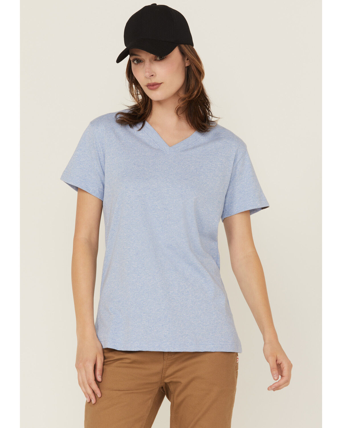 Image #1 - Ariat Women's Rebar Heather Short Sleeve Work Tee, Indigo, hi-res