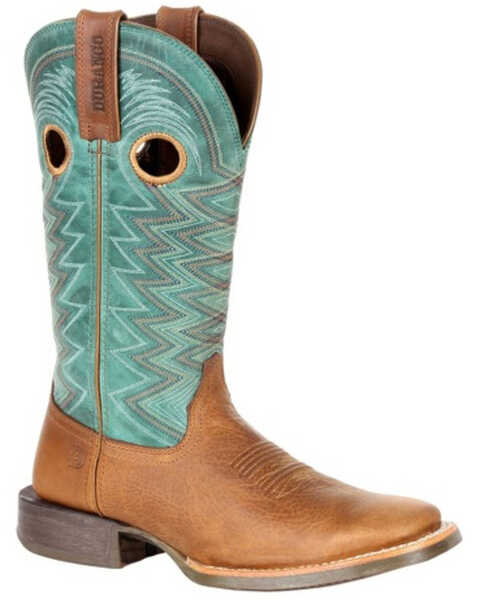 Image #1 - Durango Women's Lady Rebel Pro Teal Western Boots - Broad Square Toe, Brown, hi-res