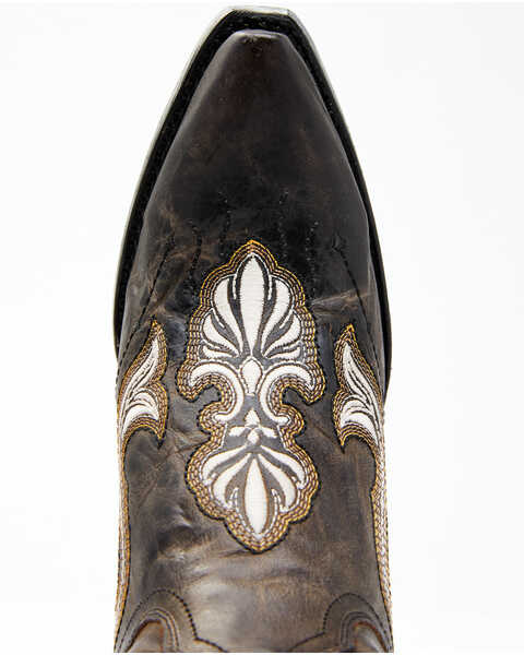 Image #6 - Dan Post Women's Gray Embroidery Western Boots - Snip Toe, , hi-res
