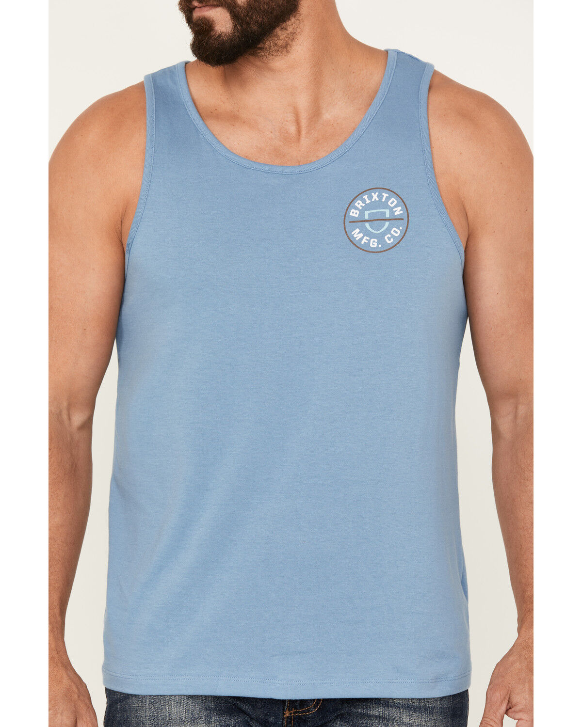 Image #3 - Brixton Men's Crest Tank Top, Off White, hi-res