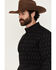 Image #2 - RANK 45® Men's Lotus Abstract Striped Long Sleeve Button-Down Stretch Western Shirt, Black, hi-res