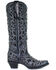 Corral Women's Floral Inlay Western Boots - Snip Toe, Black, hi-res