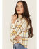 Image #2 - Cleo + Wolf Women's Cropped Flannel Hooded Shacket, Sand, hi-res