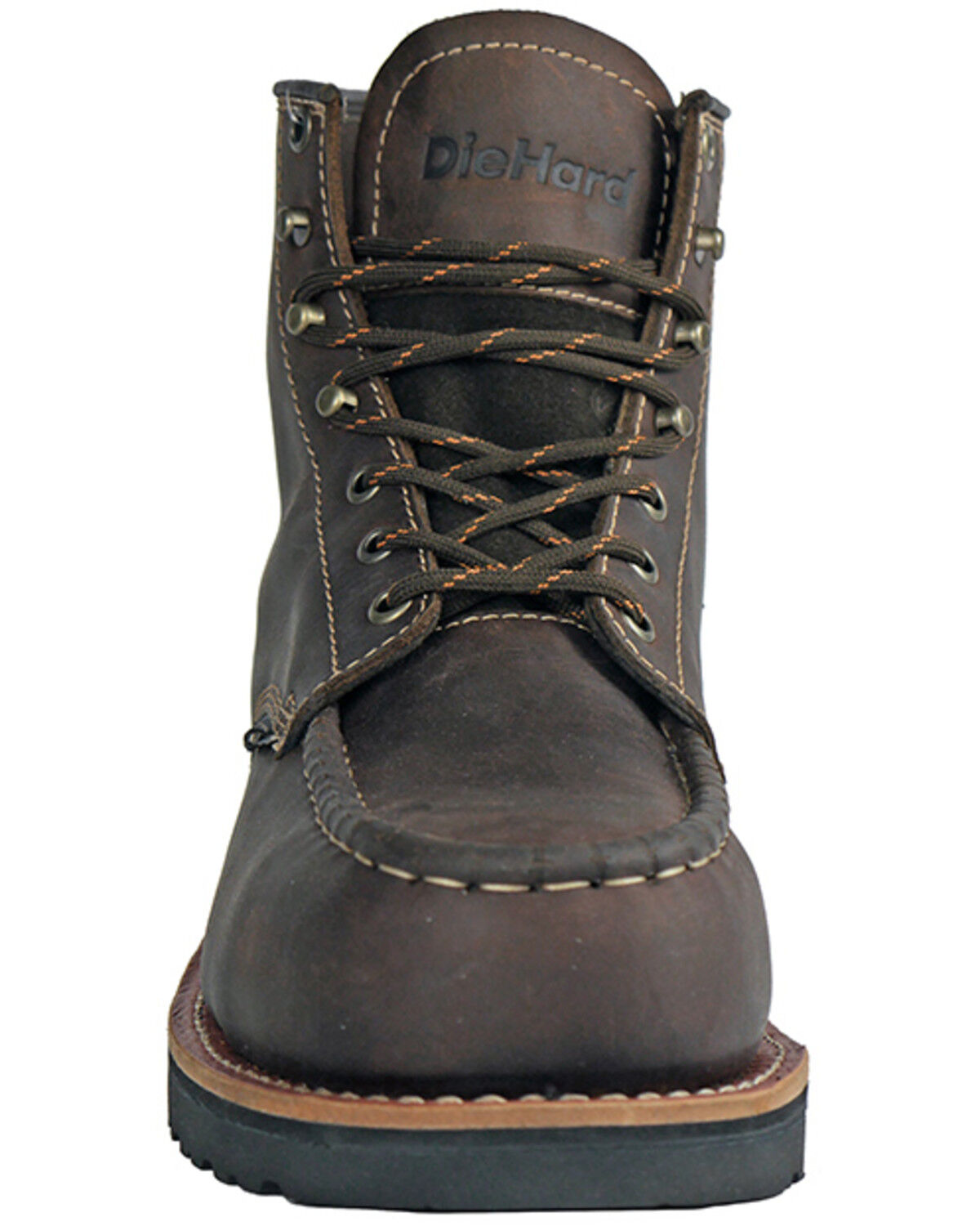 Image #4 - Hoss Men's DieHard Moc Waterproof Work Boots - Composite Toe, Dark Brown, hi-res