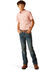 Image #4 - Ariat Boys' Kamden Southwestern Print Short Sleeve Button-Down Western Shirt , Coral, hi-res