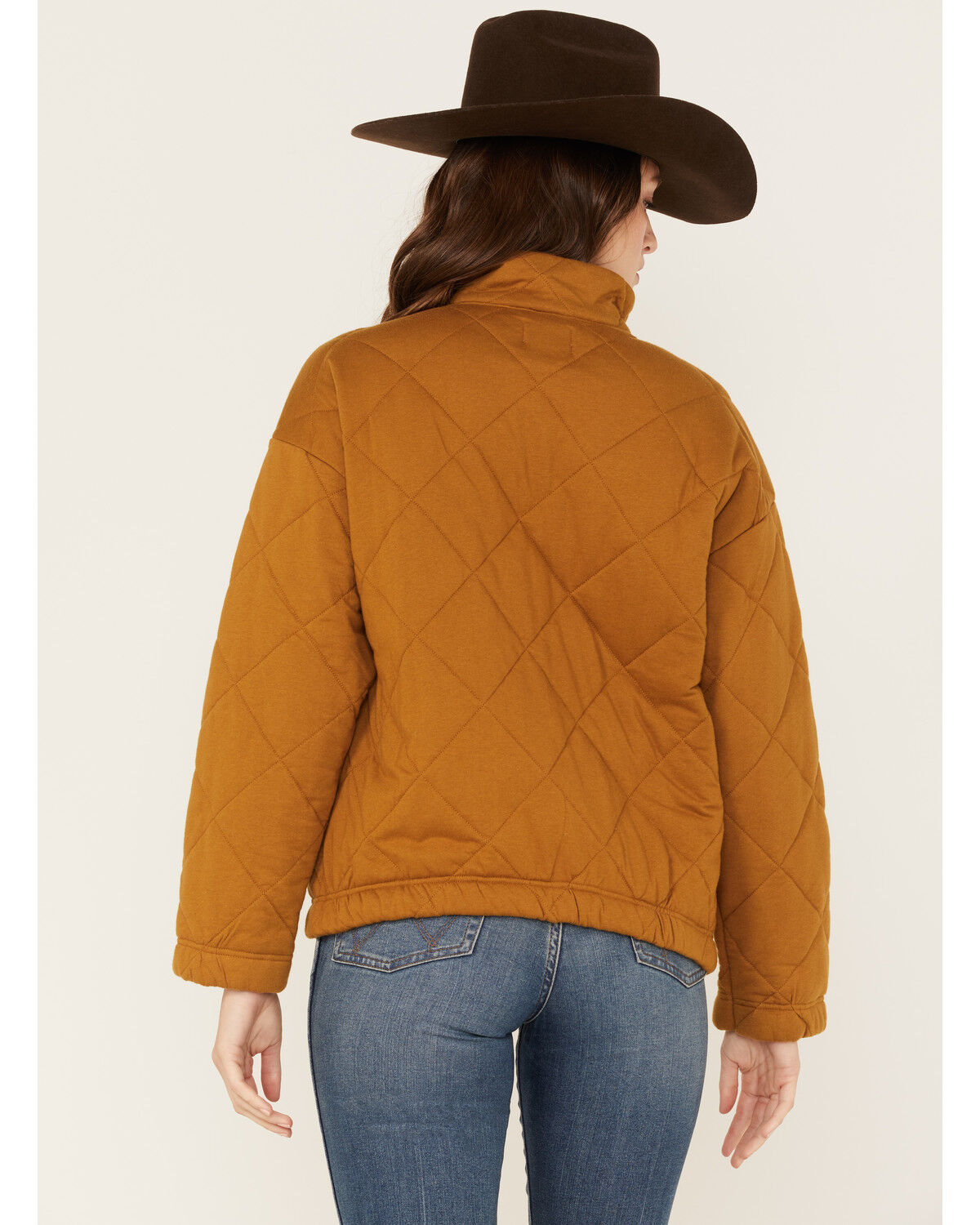 Image #4 - Ariat Women's Quilted Zip Jacket, Brown, hi-res