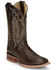 Image #1 - Justin Men's Lyle Umber Western Boots - Broad Square Toe, Dark Brown, hi-res