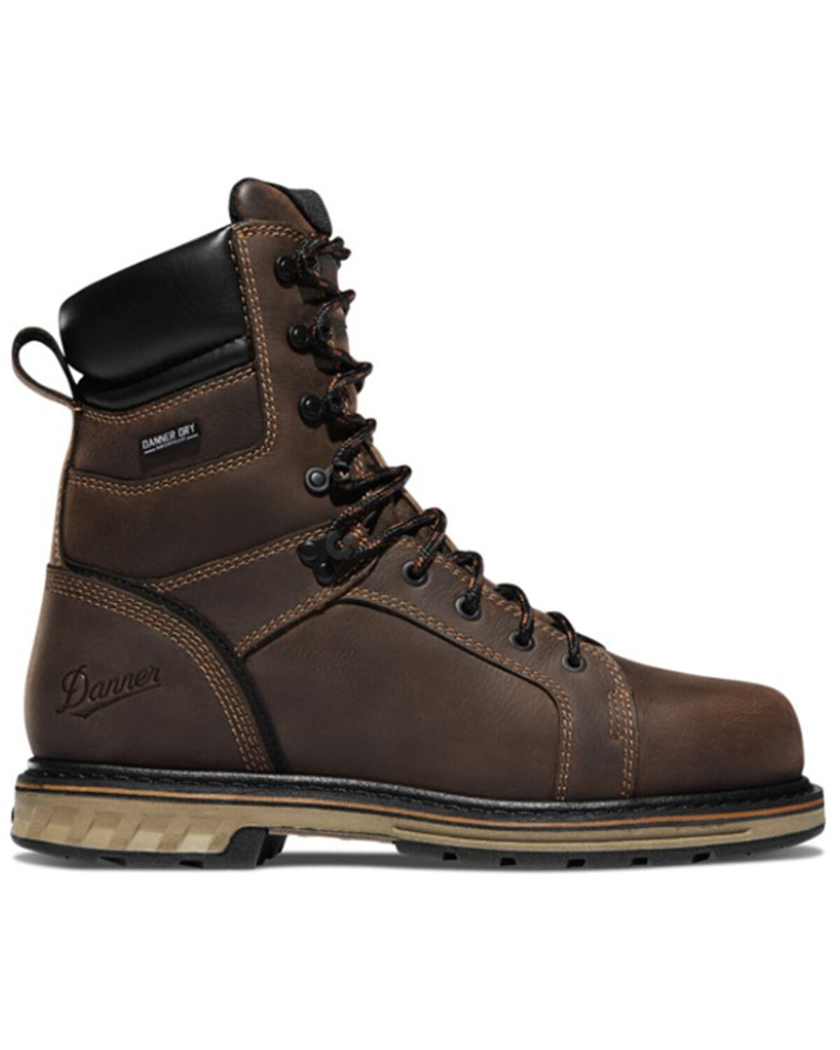 Image #2 - Danner Men's Steel Yard Lacer Work Boots - Steel Toe, Brown, hi-res