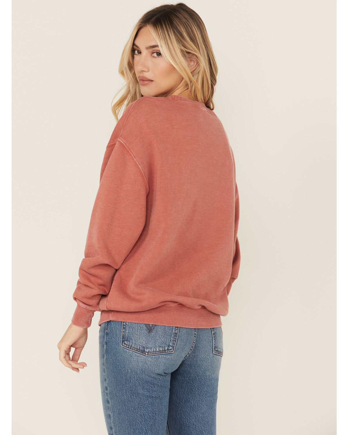 Image #4 - Rock & Roll Denim Women's Ride Em Cowboy Graphic Crewneck, Rust Copper, hi-res