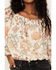 Flying Tomato Women's Floral Print Top, Ivory, hi-res