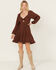 Image #1 - Jolt Women's Long Sleeve Swiss Dot Gauze Dress, , hi-res
