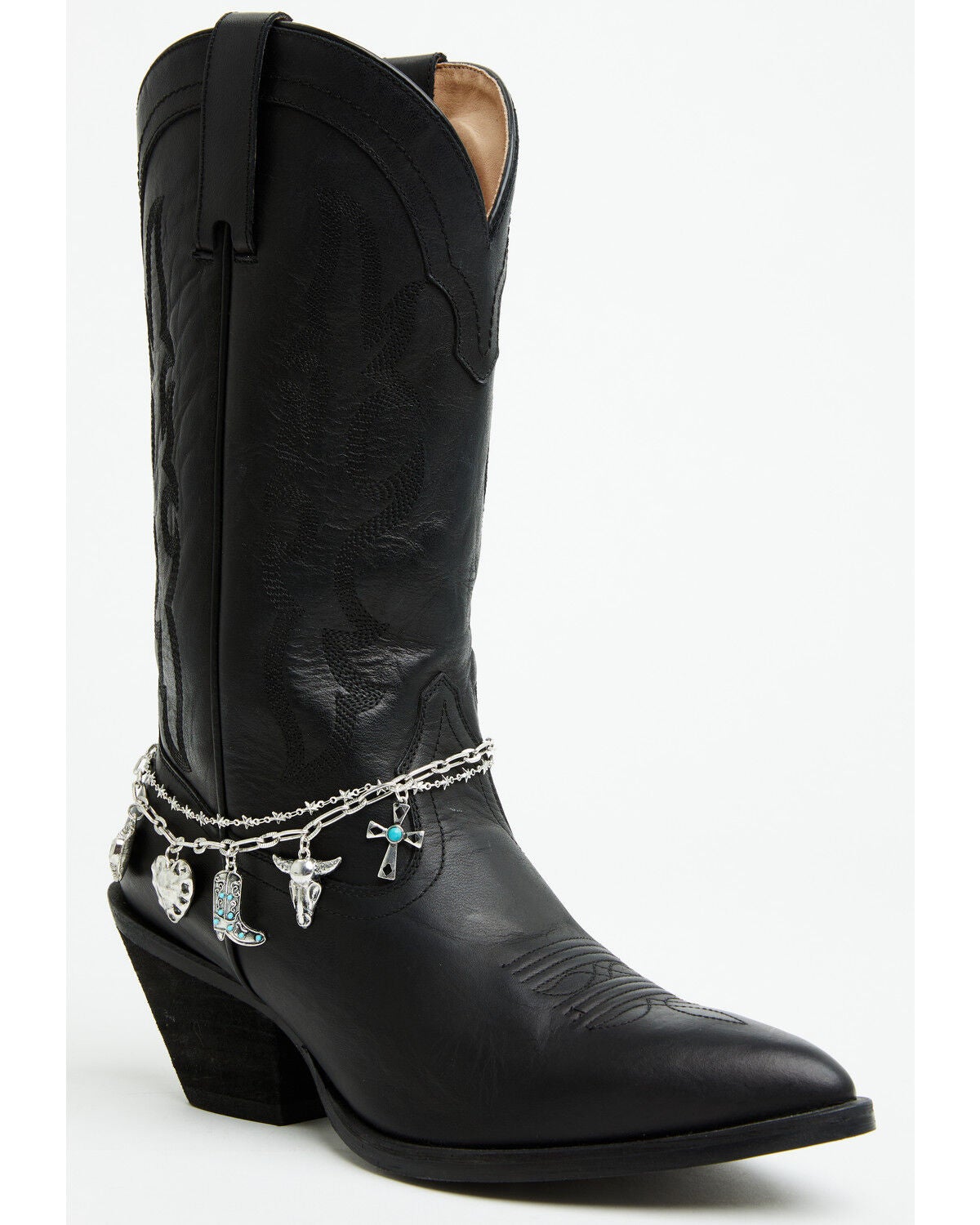 Shyanne Women's Layered Charm Boot Jewelry, Grey, hi-res