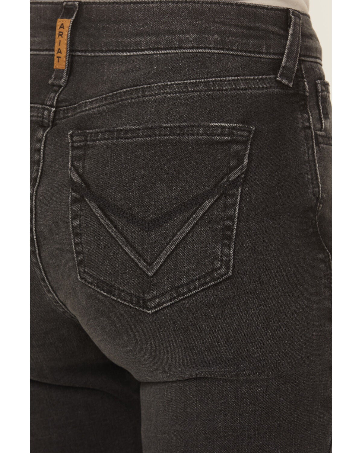 Image #4 - Ariat Women's High Rise Leilani Slim Trouser Stretch Denim Jeans, Black, hi-res