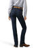 Image #3 - Ariat Women's Dark Wash Mid Rise Ella Stretch Straight Jeans, Blue, hi-res