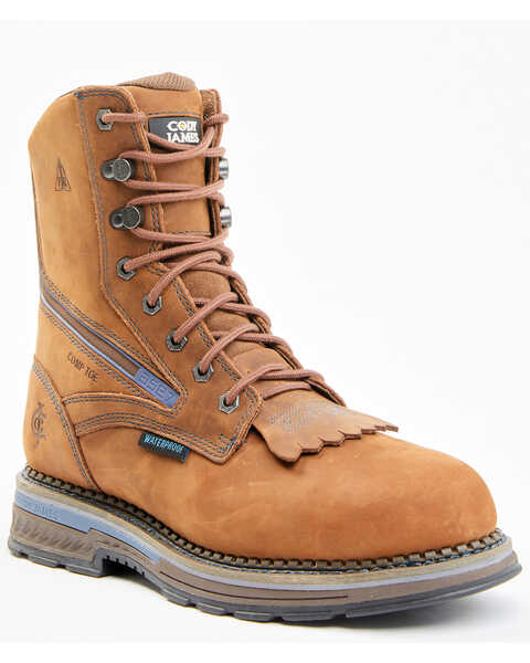 Cody James Men's Disrupter Lacer Waterproof Work Boots - Composite Toe, Brown, hi-res
