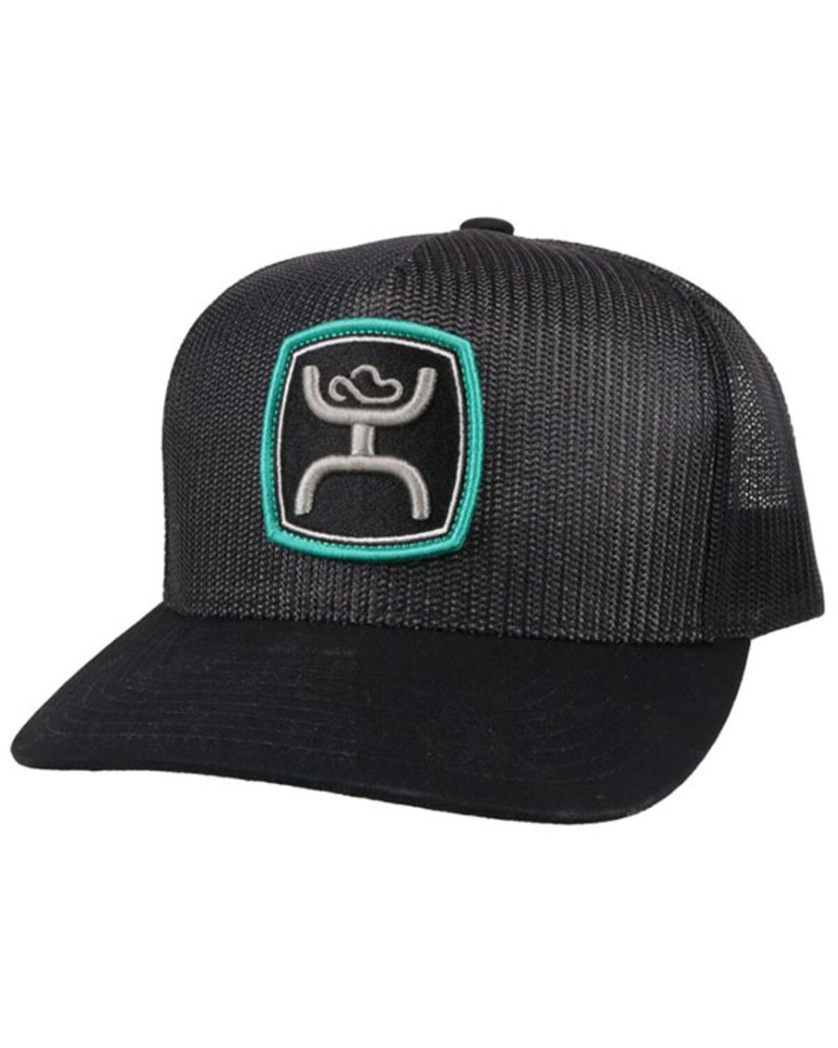 Image #1 - Hooey Men's Zenith Logo Patch Trucker Cap, Black, hi-res