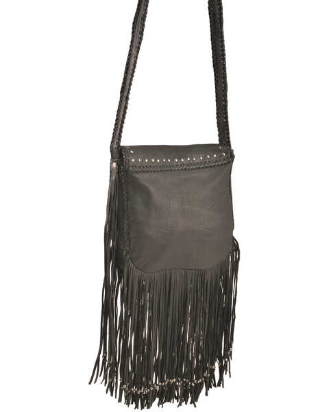 Image #3 - Kobler Leather Women's Concho and Flutted Beads Bag, Black, hi-res