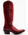 Image #2 - Idyllwind Women's Slay Exotic Python Western Boots - Snip Toe, Red, hi-res