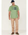 Image #2 - Hawx Men's Loden Logo Flag Graphic Work T-Shirt, Loden, hi-res