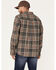 Image #4 - Brothers and Sons Men's Everyday Plaid Long Sleeve Button Down Western Flannel Shirt, Charcoal, hi-res